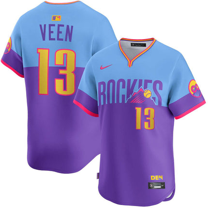Zac Veen Colorado Rockies City Connect Limited Jersey - Purple