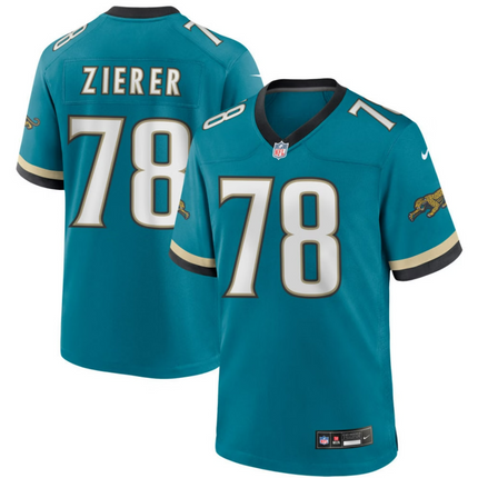 Killian Zierer Jacksonville Jaguars 2026 Throwback Game Jersey - Teal Prowler