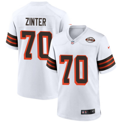 Zak Zinter Cleveland Browns 1946 Collection Alternate Jersey - White