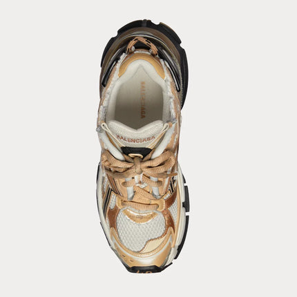 Men's Balenciaga Runner Trainers Sneaker In Beige Black