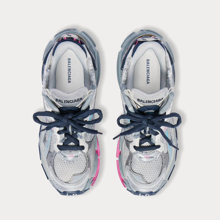 Men's Balenciaga Runner Grey Pink Blue Shoes