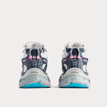 Men's Balenciaga Runner Grey Pink Blue Shoes
