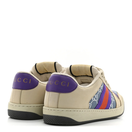 Men's Gucci Screener Blue GG Lame Sneakers