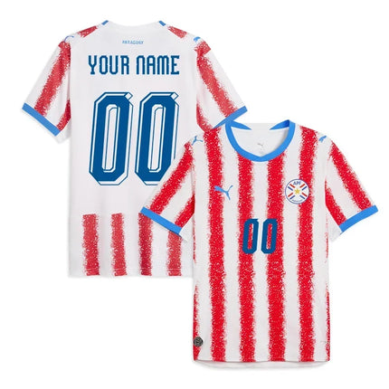 Custom Name Paraguay National Team 2026 World Cup Home Jersey - White/Red
