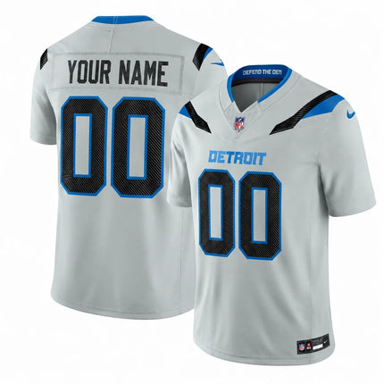 Custom Name Detroit Lions 2026 Rivalries Collection Stitched Jersey - Silver