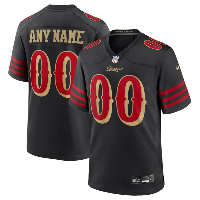 Custom Name San Francisco 49ers 2026 Rivalries Collection Game Jersey - Black