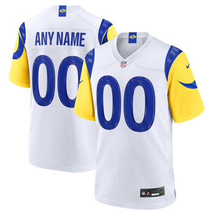 Custom Name Los Angeles Rams 2026 Game Jersey - White