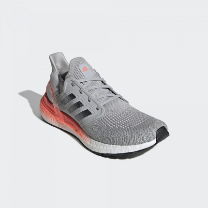 Men's Adidas Ultra Boost 2.0 Grey Two Signal Coral Shoes