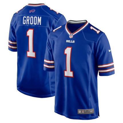 Number 1 Groom Buffalo Bills 2024-2025 Royal Game Jersey
