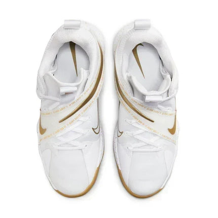 Men's Nike React Hyperset White Metallic Gold Shoes
