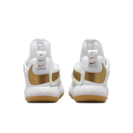 Men's Nike React Hyperset White Metallic Gold Shoes