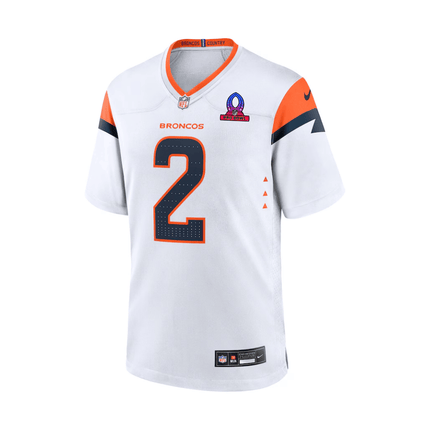 Patrick Surtain II Denver Broncos 2025 Pro Bowl Patch Game Men Jersey - White