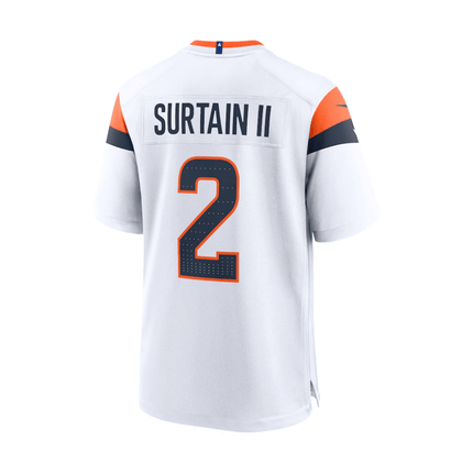 Patrick Surtain II Denver Broncos 2025 Pro Bowl Patch Game Men Jersey - White