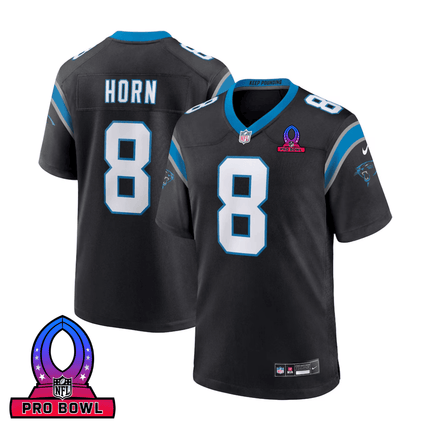 Jaycee Horn Carolina Panthers 2025 Pro Bowl Patch Game Men Jersey - Black