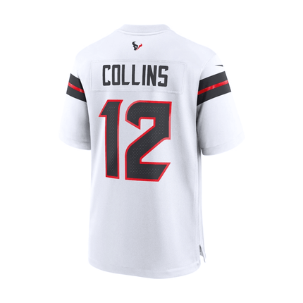 Nico Collins Houston Texans 2025 Pro Bowl Patch Game Men Jersey - White