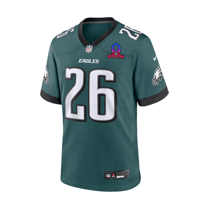 Saquon Barkley Philadelphia Eagles 2025 Pro Bowl Patch Game Men Jersey - Midnight Green