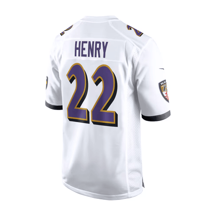 Derrick Henry Baltimore Ravens 2025 Pro Bowl Patch Game Men Jersey - White