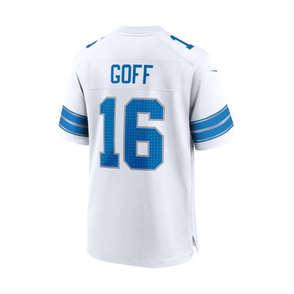 Jared Goff Detroit Lions 2025 Pro Bowl Patch Game Men Jersey - White