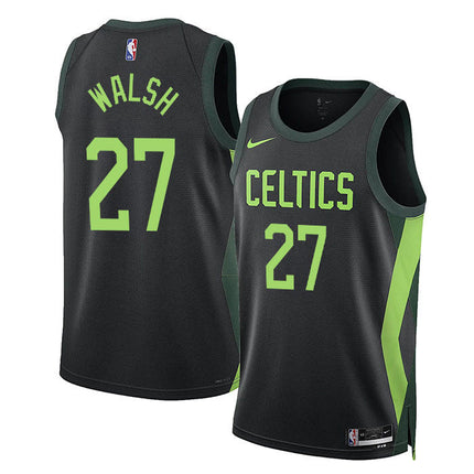 Jordan Walsh Boston Celtics 2024-2025 City Edition Fan Support Team Black Jersey