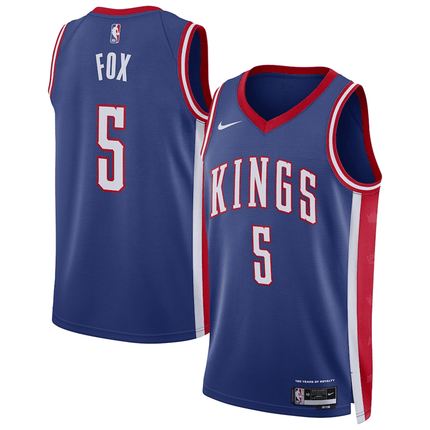 De'Aaron Fox Sacramento Kings 2024-2025 City Edition Fan Support Team Blue Jersey