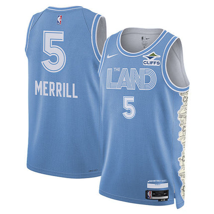 Sam Merrill Cleveland Cavaliers 2024-2025 City Edition Fan Support Team Blue Jersey