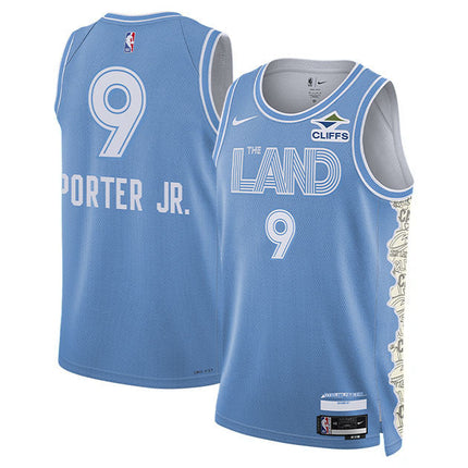 Craig Porter Jr. Cleveland Cavaliers 2024-2025 City Edition Fan Support Team Blue Jersey