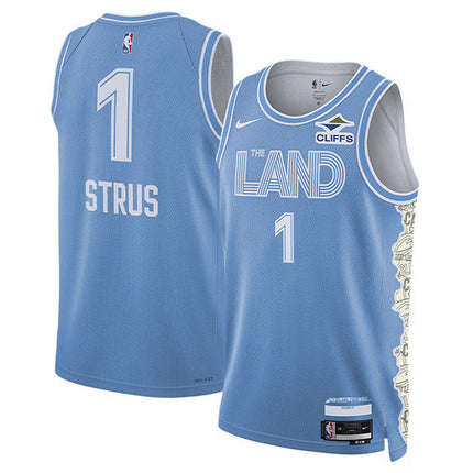 Max Strus Cleveland Cavaliers 2024-2025 City Edition Fan Support Team Blue Jersey