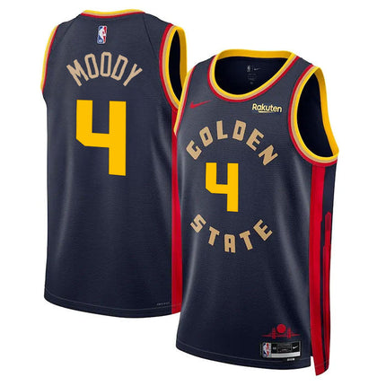 Moses Moody Golden State Warriors 2024-2025 City Edition Fan Support Team Navy Jersey