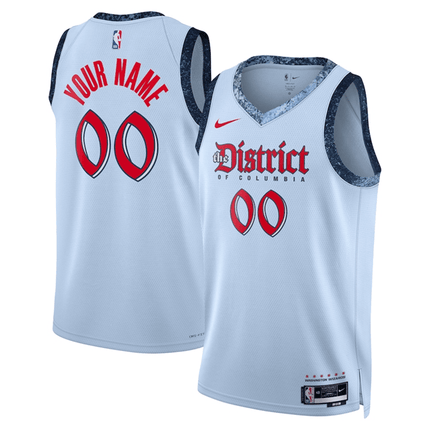 Customize Washington Wizards 2024-2025 City Edition Fan Support Team Light Blue Jersey
