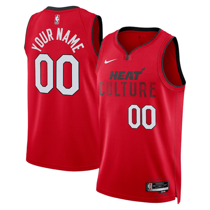 Customize Miami Heat 2024-2025 City Edition Fan Support Team Red Jersey
