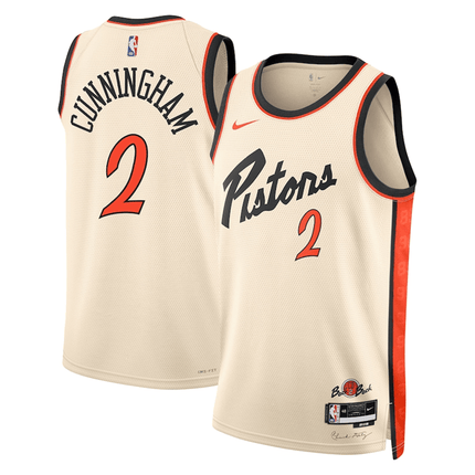 Cade Cunningham Detroit Pistons 2024-2025 City Edition Fan Support Team Cream Jersey