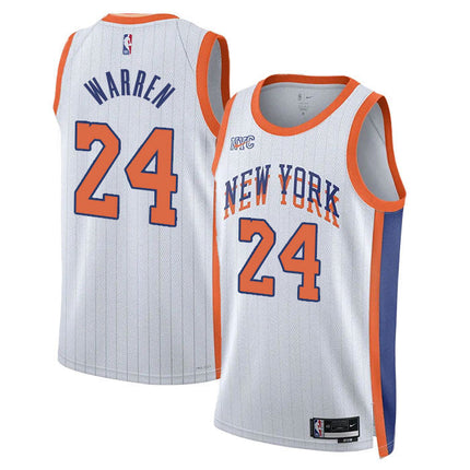 T. J. Warren New York Knicks 2024-2025 City Edition Fan Support Team Jersey
