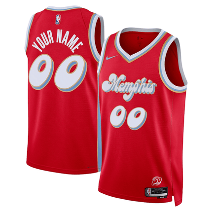 Customize Memphis Grizzlies 2024-2025 City Edition Fan Support Team Red Jersey
