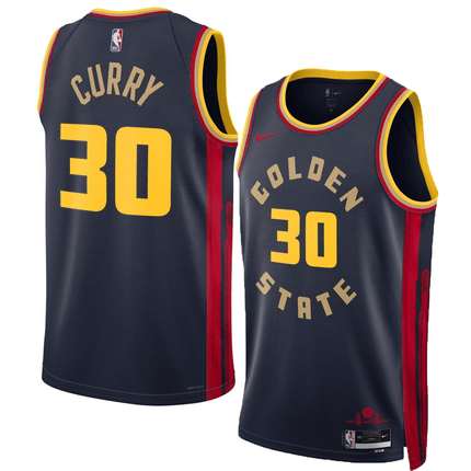 Stephen Curry Golden State Warriors 2024-2025 City Edition Fan Support Team Navy Jersey