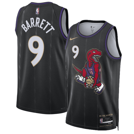 R.J. Barrett Toronto Raptors 2024-2025 City Edition Fan Support Team Black Jersey