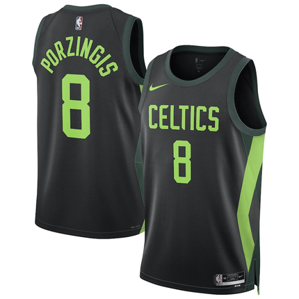 Kristaps Porzingis Boston Celtics 2024-2025 City Edition Fan Support Team Black Jersey
