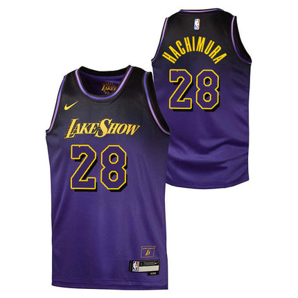 Rui Hachimura Los Angeles Lakers 2024-2025 City Edition Fan Support Team Purple Jersey