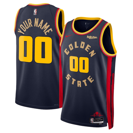 Custom Golden State Warriors 2024-2025 City Edition Swingman Player Navy Jersey