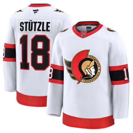 Stutzle Ottawa Senators 2025 Premium Away Jersey - White