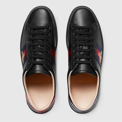 Men's Gucci Ace  Embroidered Black Bee Sneakers