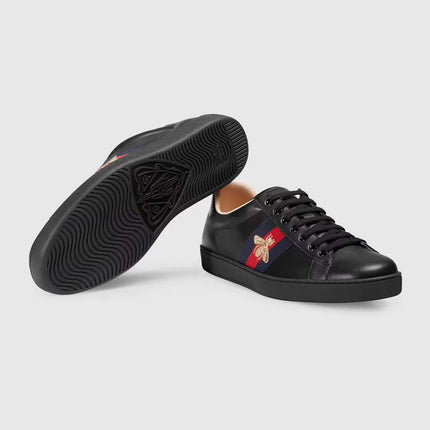 Men's Gucci Ace  Embroidered Black Bee Sneakers
