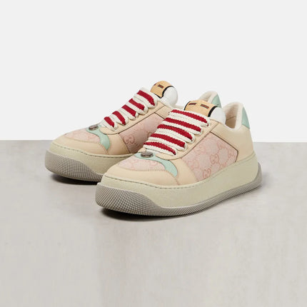 Men's Gucci Screener Pink & Beige Sneakers