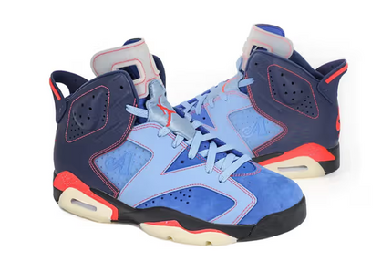 Men's Awake NY x Air Jordan 6 Denim Blue Shoes