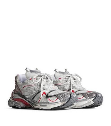 Men's Balenciaga Runner 2.0  Sneaker In White Grey Red