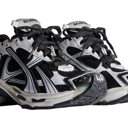 Men's Balenciaga Runner Black  White Shoes