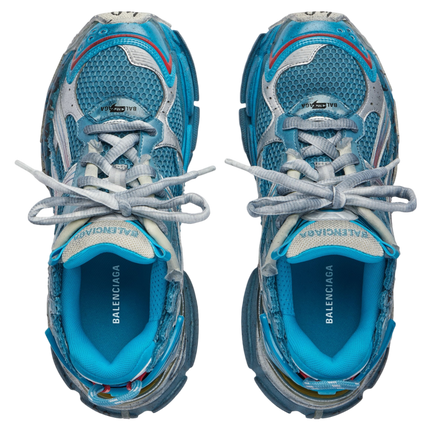 Men's Balenciaga Runner Blue Silver White Red Shoes