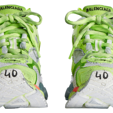 Men's Balenciaga Runner White  Neon Yellow Shoes