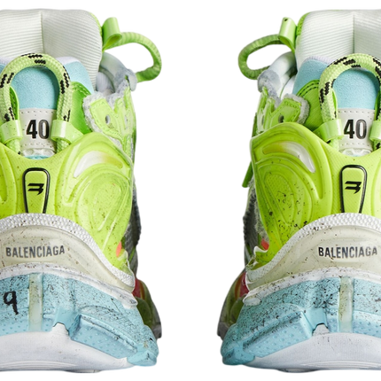 Men's Balenciaga Runner White  Neon Yellow Shoes