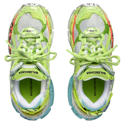 Men's Balenciaga Runner White  Neon Yellow Shoes
