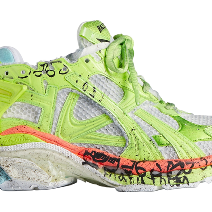Men's Balenciaga Runner White  Neon Yellow Shoes